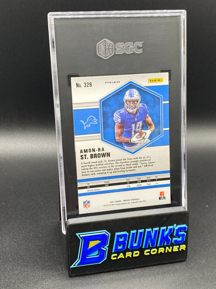 2021 Amon-Ra St. Brown Silver Prizm RC SGC 10