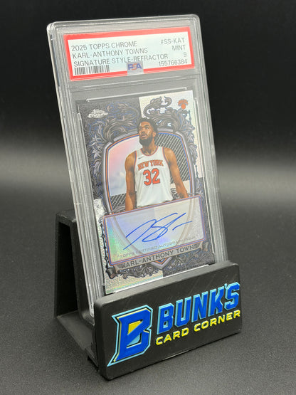 2025 Karl Anthony Towns Signatures Style Refractor PSA 9