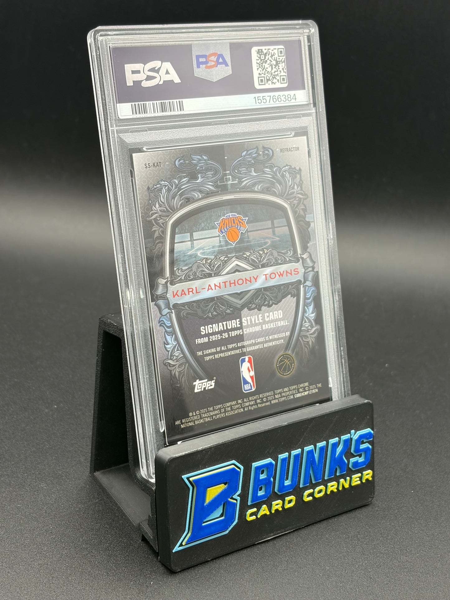 2025 Karl Anthony Towns Signatures Style Refractor PSA 9