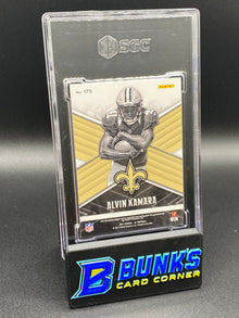 2017 Alvin Kamara Rookie Triple Swatch Auto. Blue Player Worn SGC Auto. 10 (Box B55)