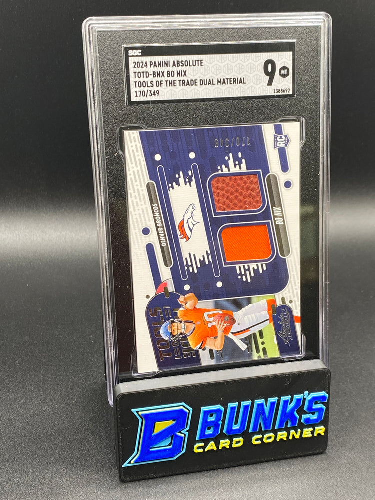 2024 Bo Nix Tools Of The Trade Dual Material RC SGC 9