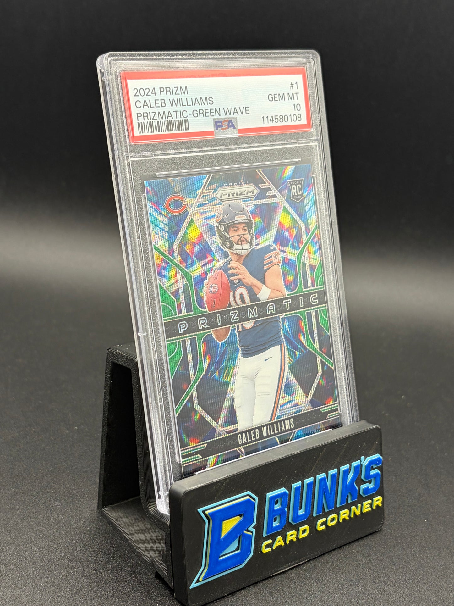 2024 Caleb Williams Prizmatic Green Wave PSA 10 RC
