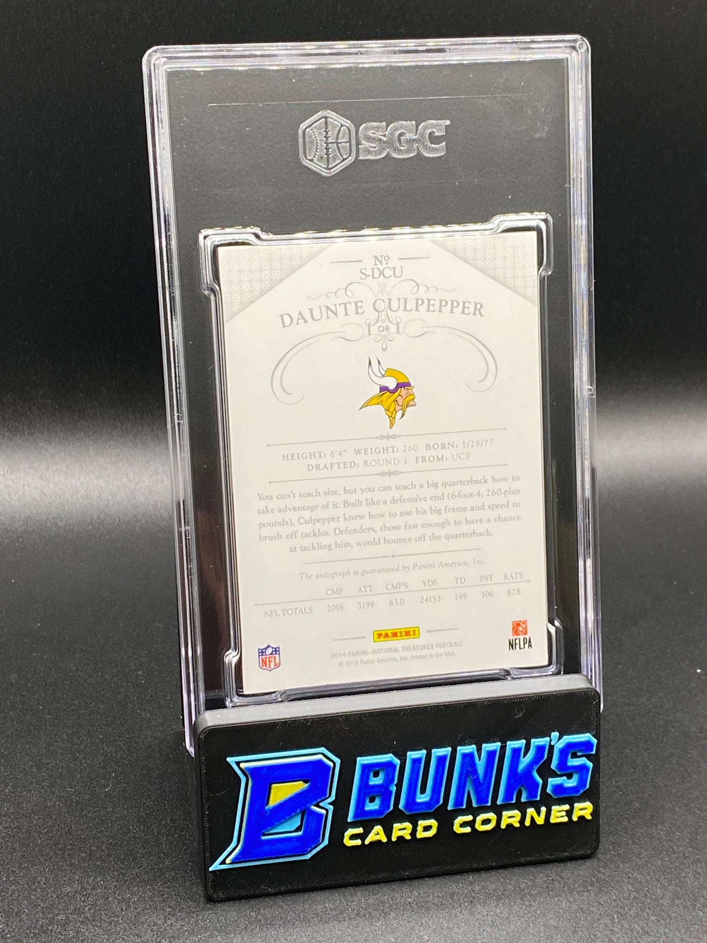 2014 Daunte Culpepper Sig. Silver SGC 9.5 (Box B55)