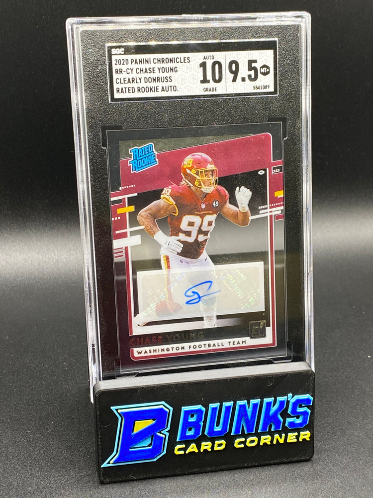 2020 Chase Young Clearly Donruss Rated Rookie Auto. RC SGC 10/9.5