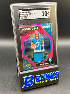 2024 Brian Thomas Jr. Rookie Gear Pink Prizm RC SGC 10