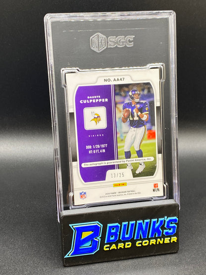 2020 Daunte Culpepper Aurora Auto. Electric Etch Yellow SGC 9.5 (Box B53)