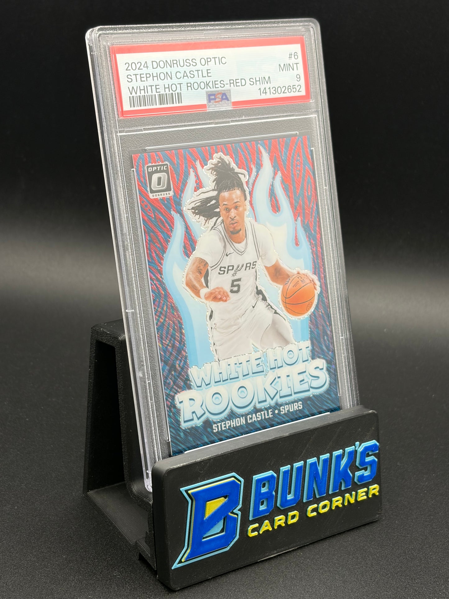 2024 Stephon Castle White Hot Rookies Red Shim Optic PSA 9