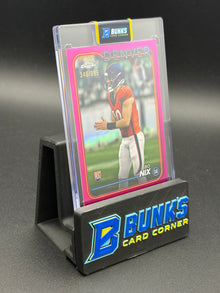 2024 Bo Nix Pink Refractor Topps Chrome RC 346/399