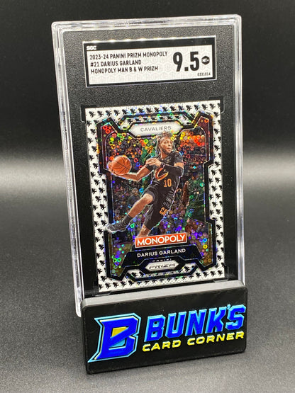 2023-24 Darius Garland Monopoly Man B & W Prizm SGC 9.5 (Box B53)