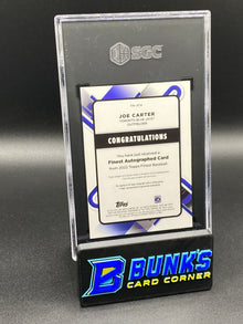 2022 Joe Carter Auto. Green Wave Re. SGC 10/10 (Box B53)