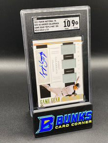 2021 Andres Galarraga Game gear Triple Mat. Sig. Holo Gold SGC 10/9 (Box B53)