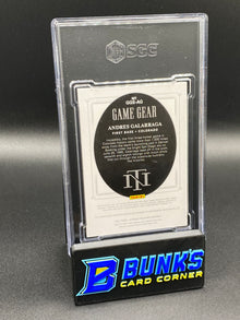 2021 Andres Galarraga Game gear Triple Mat. Sig. Holo Gold SGC 10/9 (Box B53)