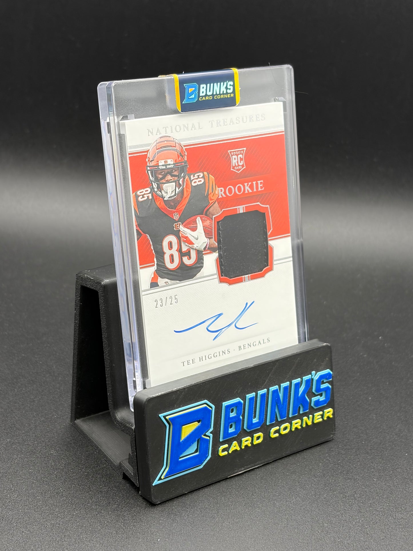 2020 Tee Higgins National Treasures Patch Auto RC 23/25