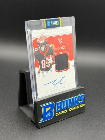 2020 Tee Higgins National Treasures Patch Auto RC 23/25
