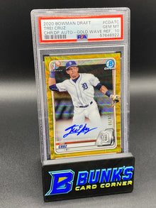 2020 Trei Cruz 1st Bowman Gold Wave Ref. Auto. PSA 10 (Box B56)