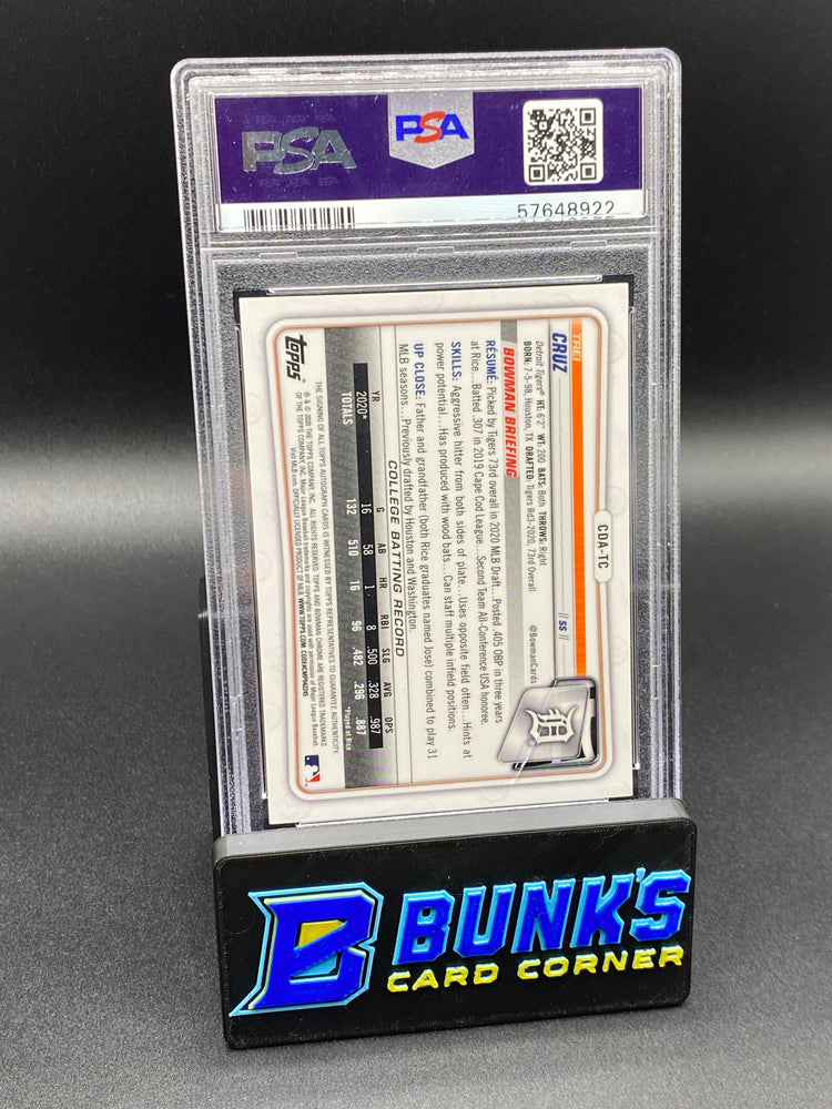 2020 Trei Cruz 1st Bowman Gold Wave Ref. Auto. PSA 10