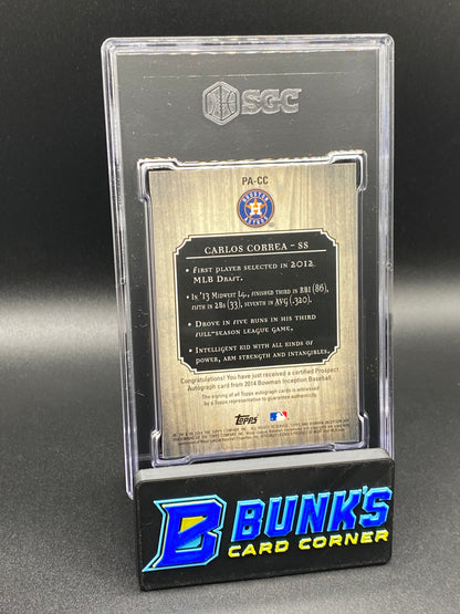 2014 Carlos Correa Prospect Auto. SGC 9 (Box B56)