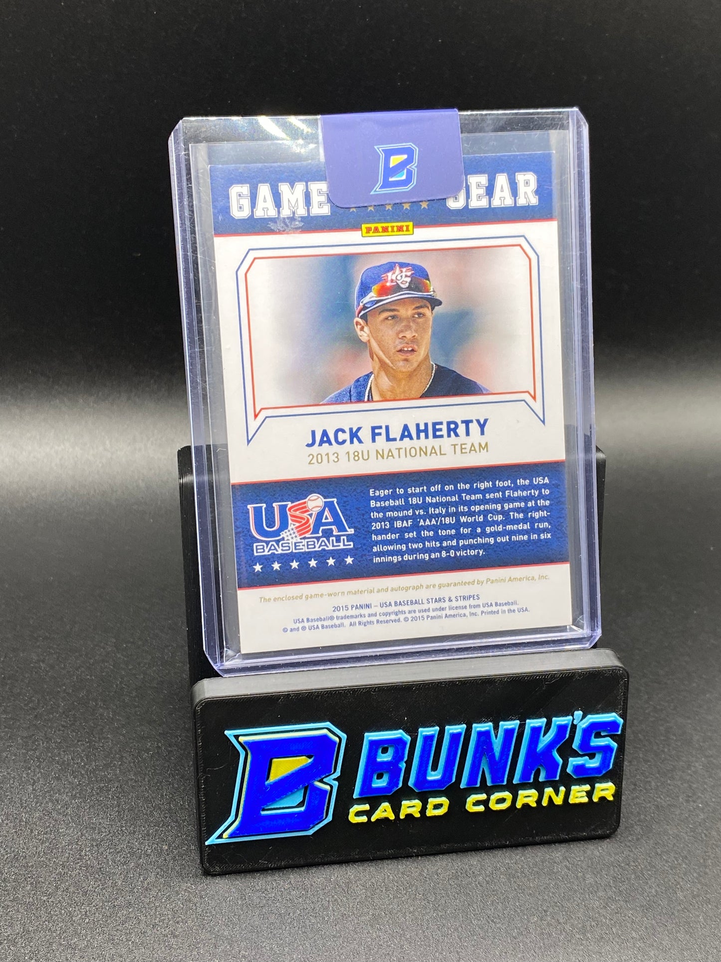 2015 Jack Flaherty Auto. Jersey SP (Box B56)