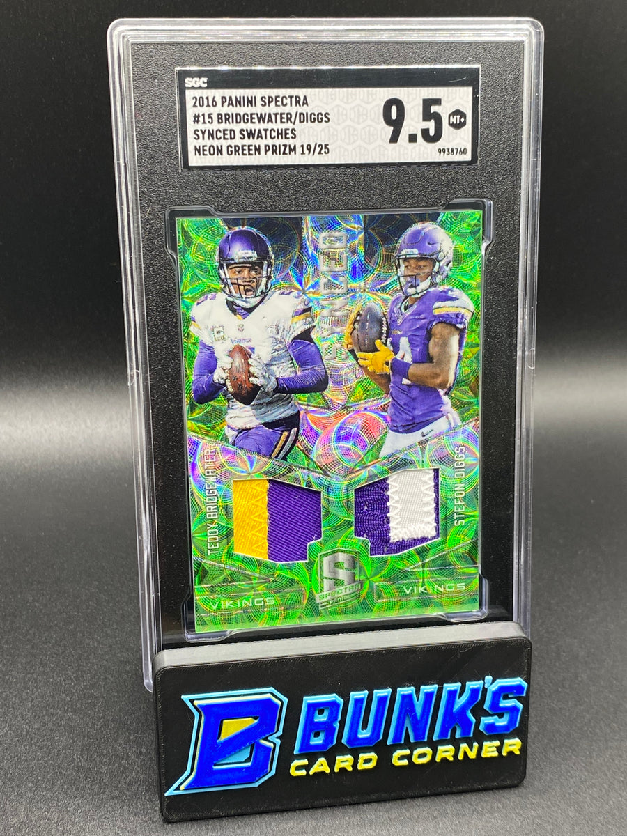 2016 Bridgewater/Digs Synced Swatches Game Used Neon Green Prizm SGC 9.5