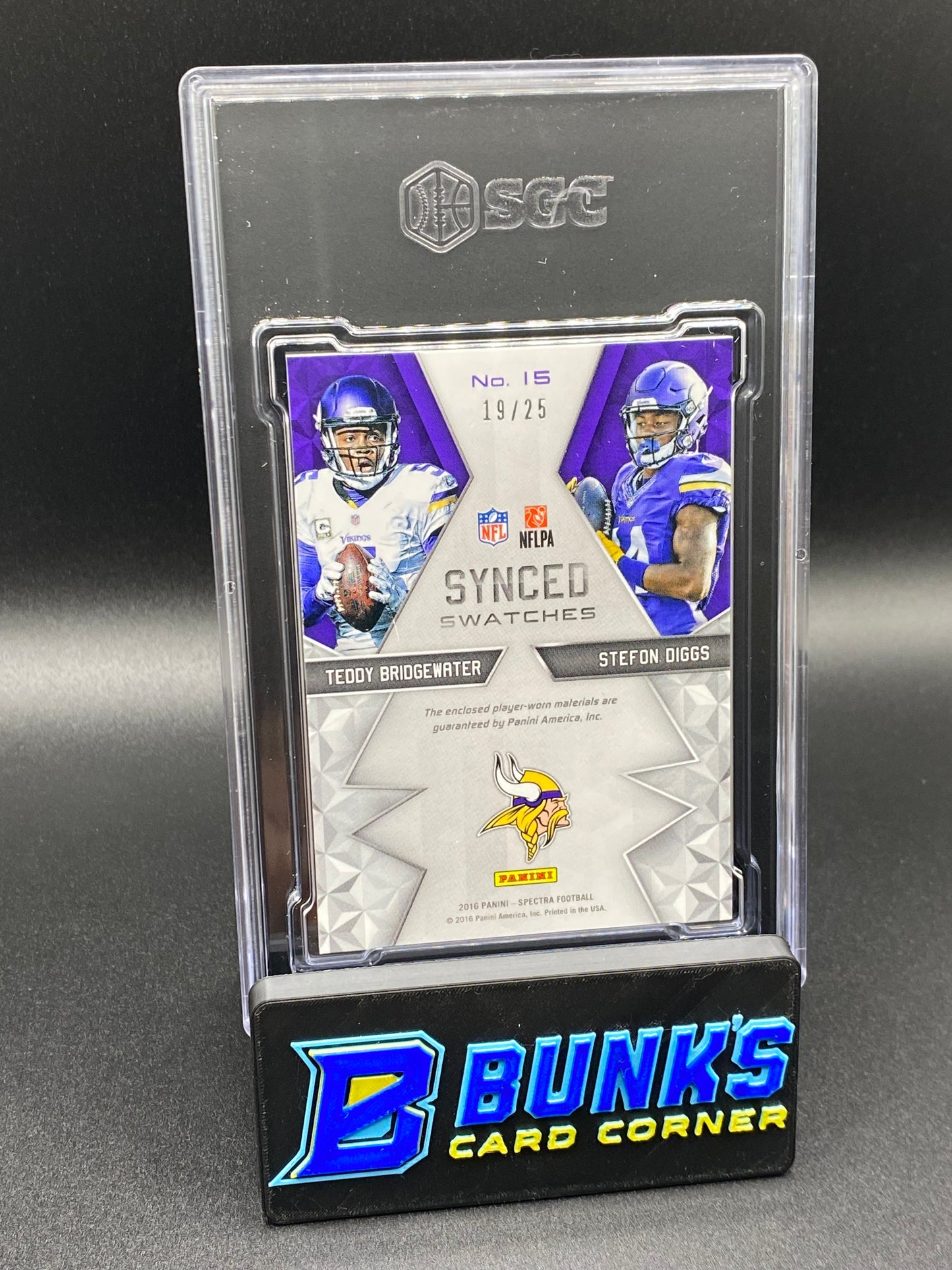 2016 Bridgewater/Digs Synced Swatches Game Used Neon Green Prizm SGC 9.5 (Box B56)