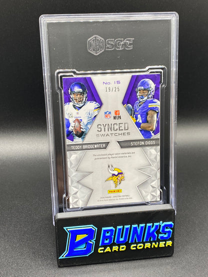 2016 Bridgewater/Digs Synced Swatches Game Used Neon Green Prizm SGC 9.5 (Box B56)