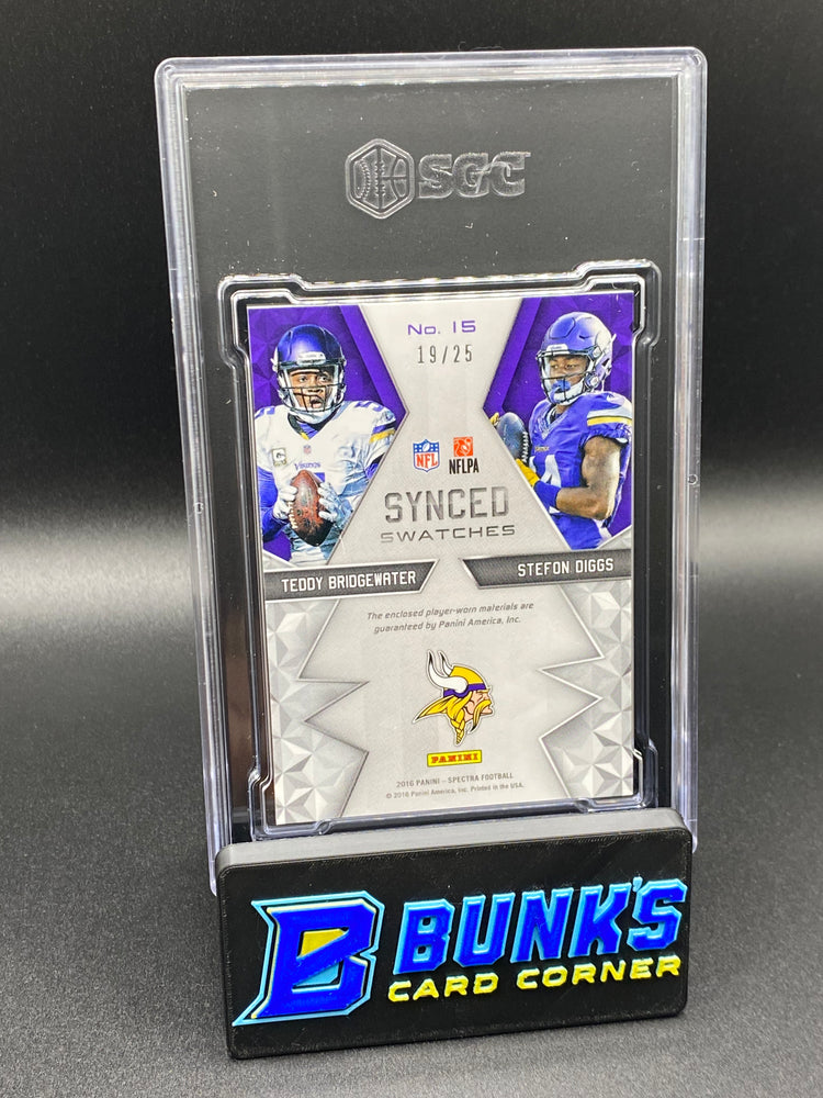 2016 Bridgewater/Digs Synced Swatches Game Used Neon Green Prizm SGC 9.5