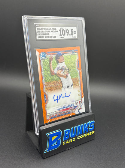 2021 Dylan Maclean Auto Orange Shimmer SGC 9.5 Auto 10 8/25
