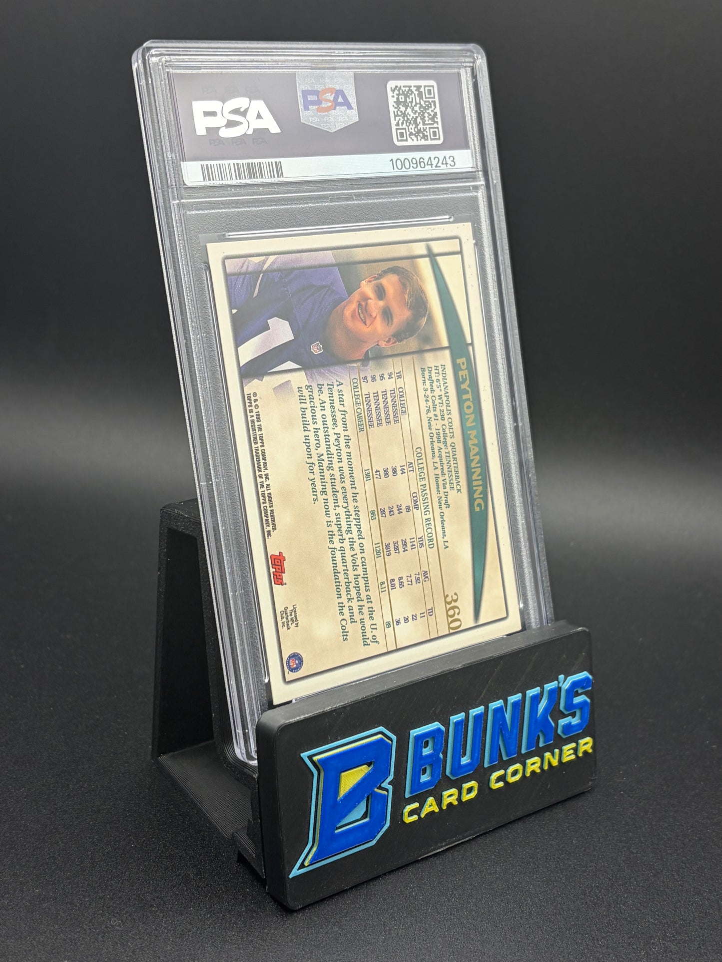 1998 Peyton Manning Topps PSA 7
