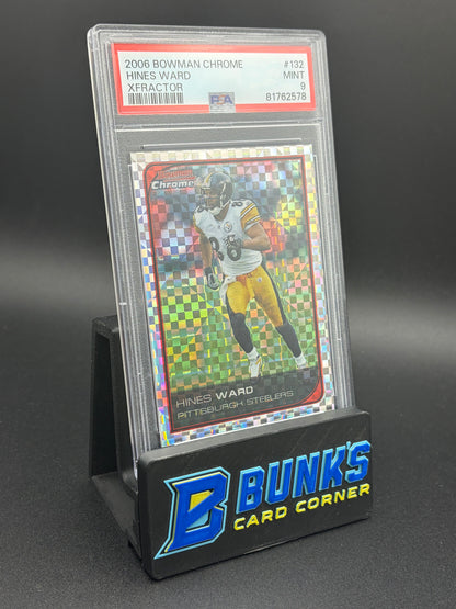 2006 Hine Ward XFractor Bowman Chrome PSA 9 184/250
