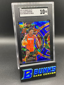 2023-24 Amen Thompson Blue Cracked Ice Prizm RC SGC 10 (Box B57)