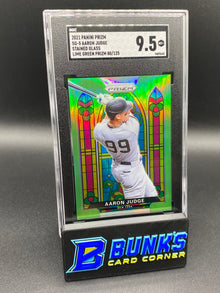 2021 Aaron Judge Stained Glass Lime Green Prizm SGC 9.5 (Box B57)