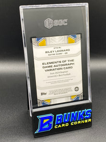 2024 Riley Leonard Elements of the Game Auto. Gold Ref. SGC 10/9 (Box B58)