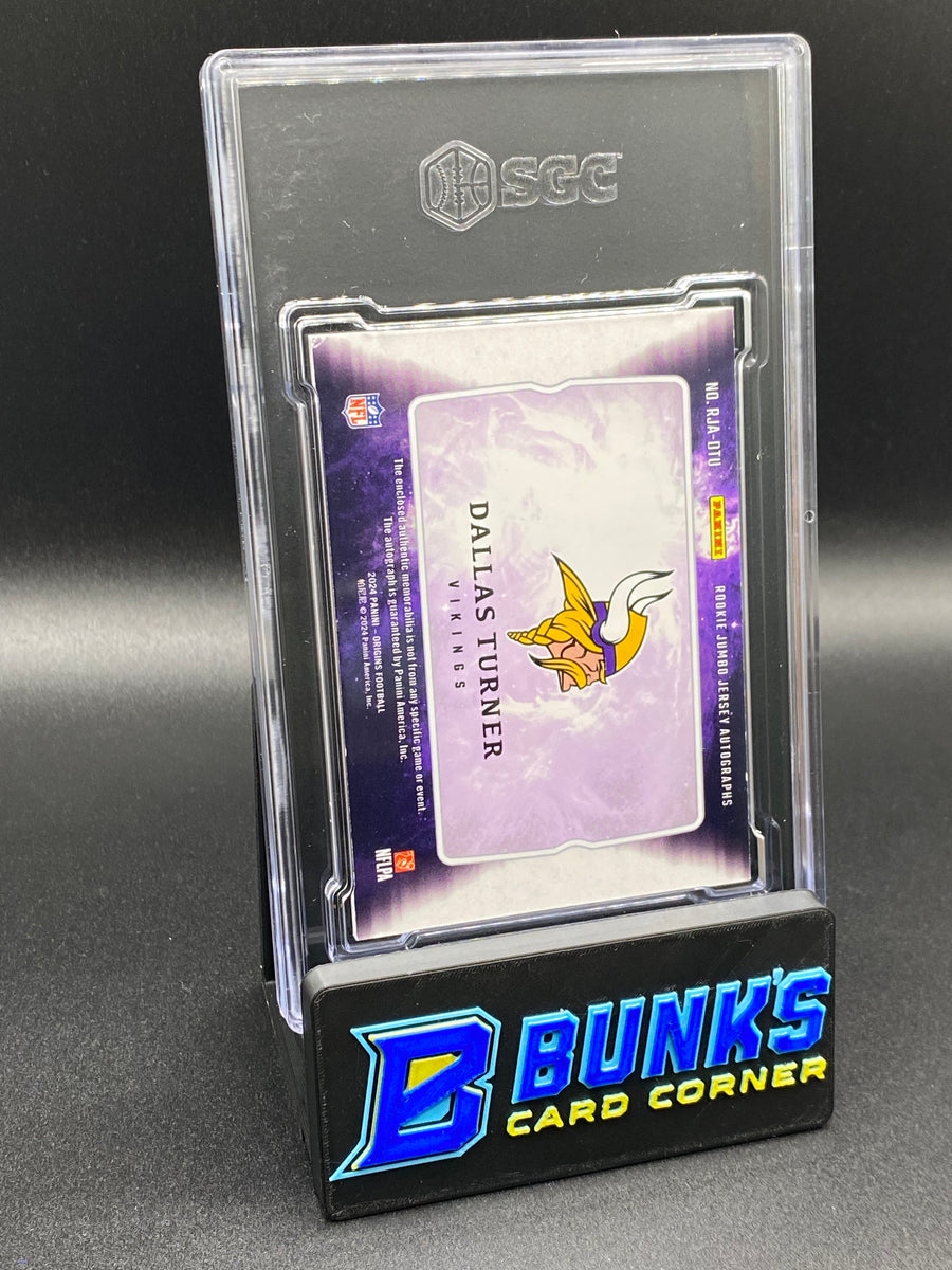 2024 Dallas Turner Rookie Jumbo Jersey Auto. RPA SGC Auto. 10