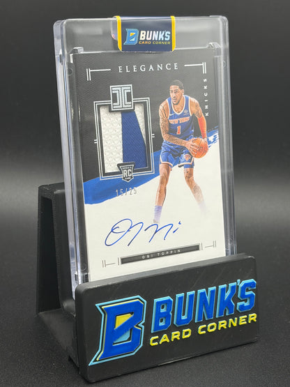 2020-21 Obi Toppin Impeccable Patch Auto RC 15/25