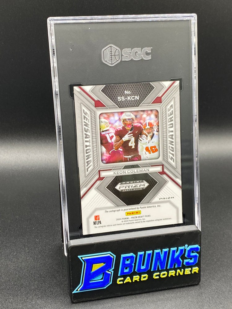 2024 Keon Coleman Sensational Sig. green Prizm SGC 10/10