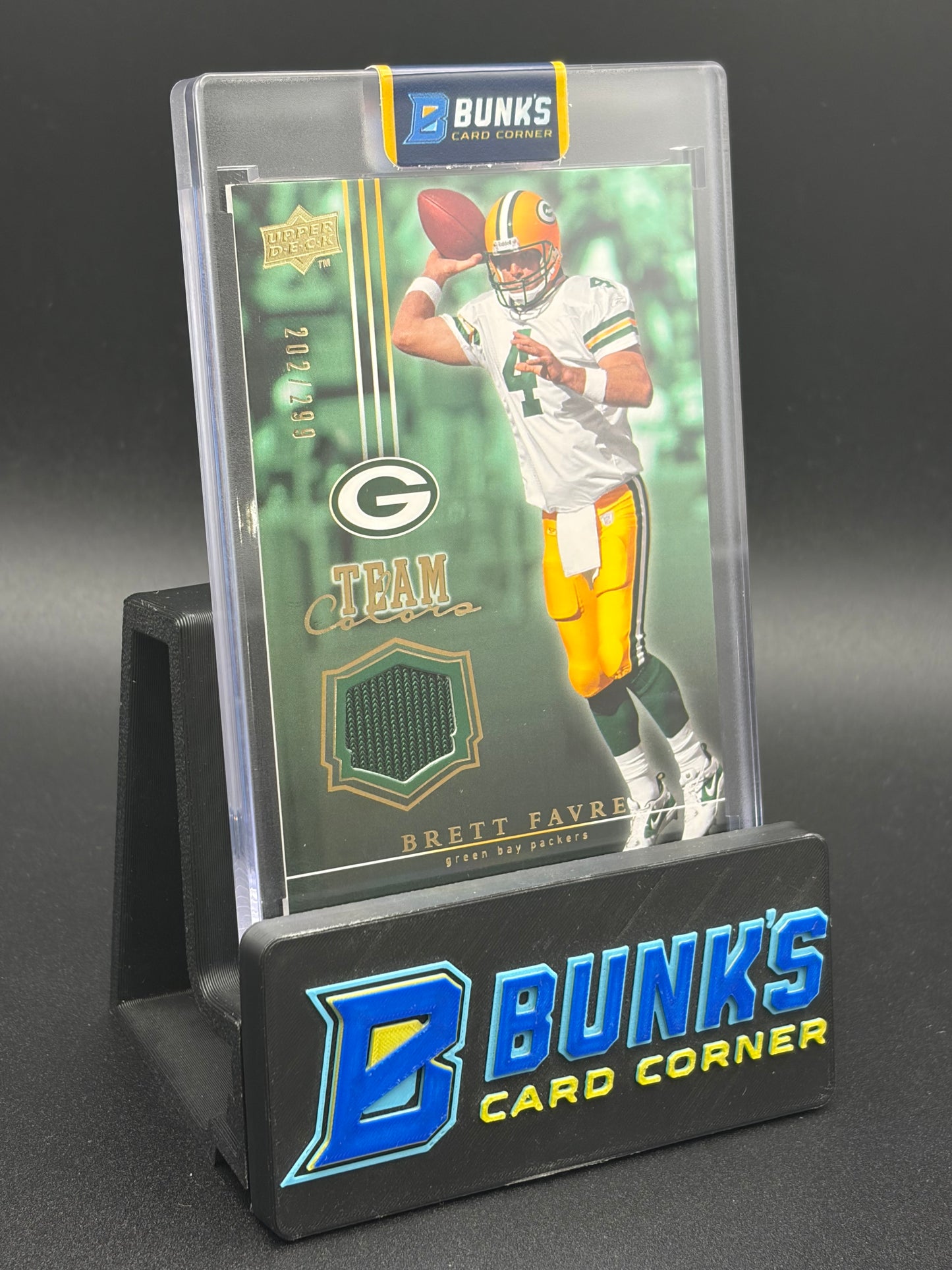 2008 Brett Favre Team Colors Upper Deck Patch 202/299