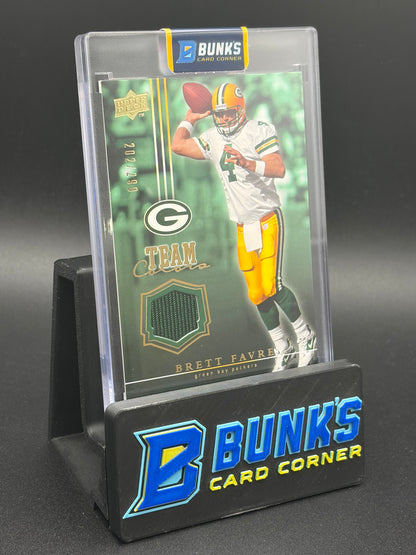 2008 Brett Favre Team Colors Upper Deck Patch 202/299