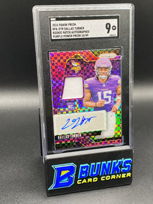 2024 Dallas Turner Rookie Patch Auto. purple Power Prizm RPA SGC 9 (Box B58)