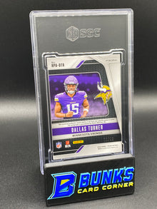 2024 Dallas Turner Rookie Patch Auto. purple Power Prizm RPA SGC 9 (Box B58)