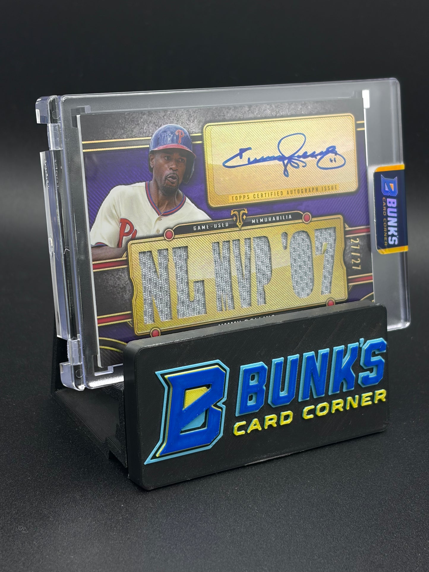 2024 Jimmy Rollins Triple Thread Auto Relic Memorabilia 27/27