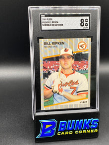 1989 Bill Ripken Scribble on bat Knob SGC 8 (Box B58)