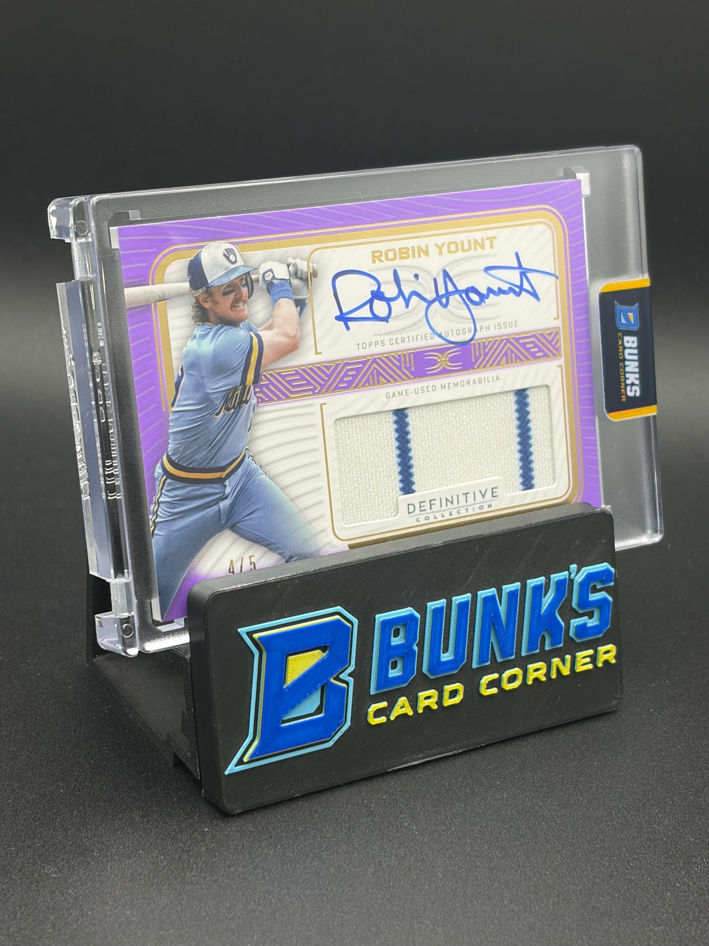 2023 Robin Yount Definitive Auto Relic Auto Patch 4/5