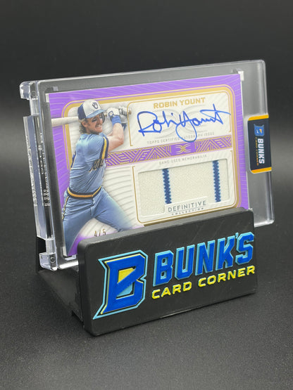 2023 Robin Yount Definitive Auto Relic Auto Patch 4/5