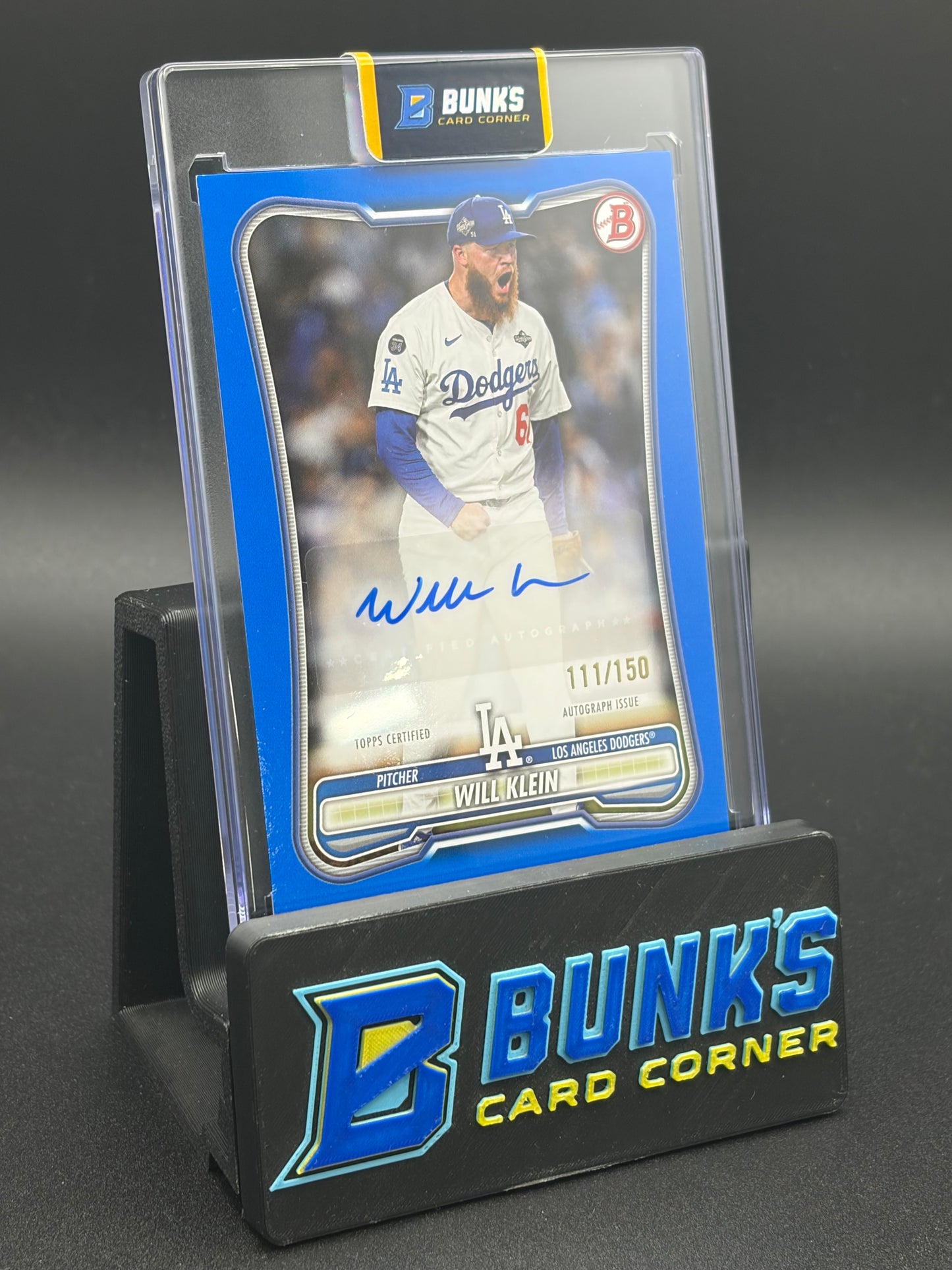 2026 Will Klein Bowman Blue Paper 111/150 Auto