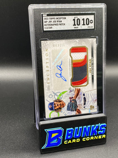 2022 Joe Ryan Auto. Patch Player Worn RC SGC 10/10 (Box B58)