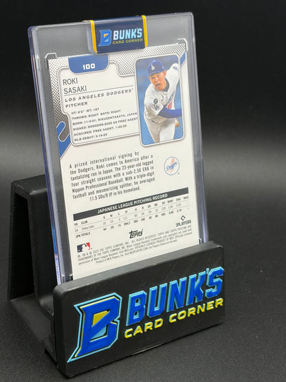2025 Roki Sasaki Pristine Aqua Topps Refractor RC 152/199