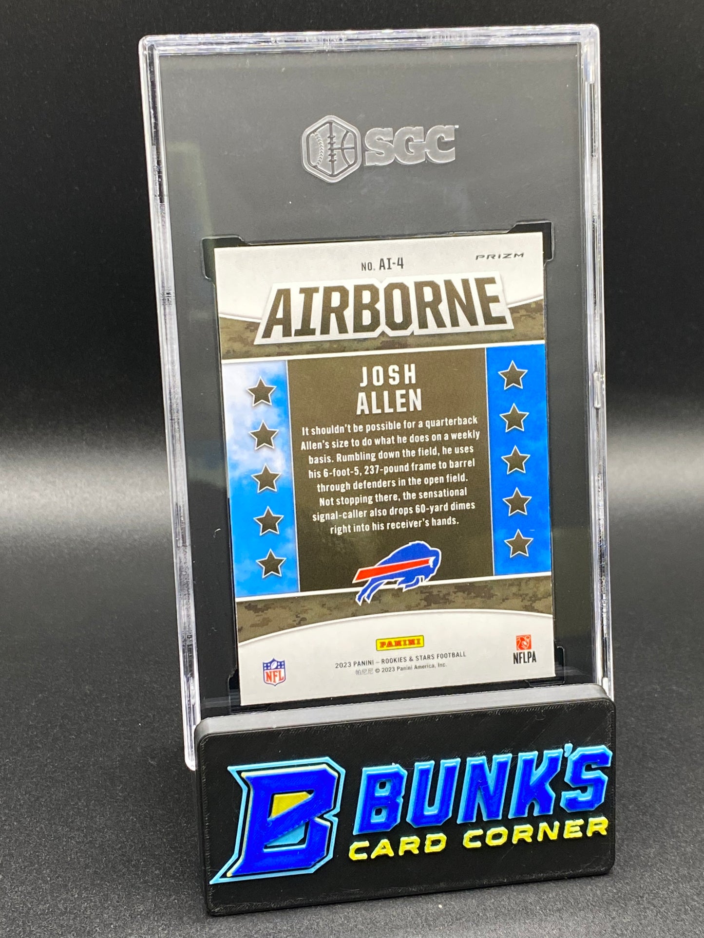 2023 Josh Allen Airborne Longevity Prizm SGC 9.5 (Box B59)