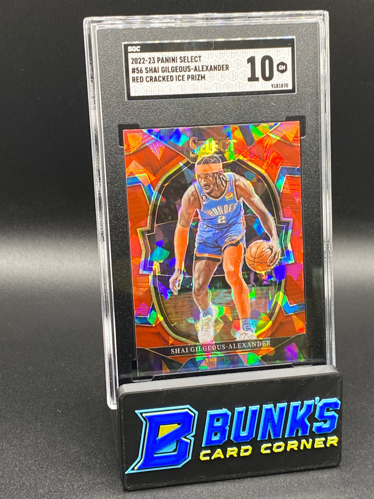 2022-23 Shai Gigeous-Alexander Red Cracked Ice Prizm SGC 10