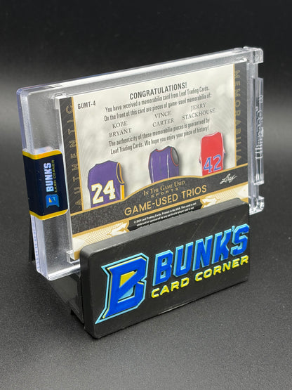 2024 Kobe Bryant & Vince Carter & Jerry Stackhouse Game Used Trios 2/7