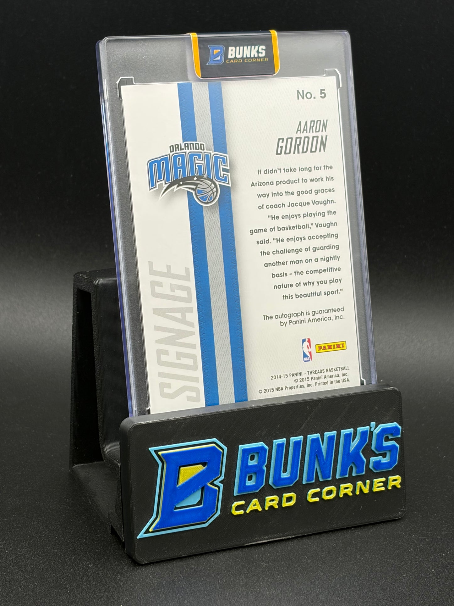 2014-15 Aaron Gordon Threads Panini Rookie Auto RC